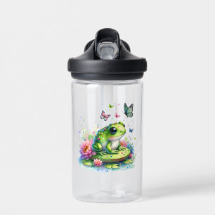 Bouteille D'eau Magnifique crapaud et papillons Personnalisé