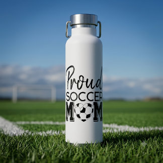 Bouteille D'eau Maillot personnalisé de maman de footballeur fier