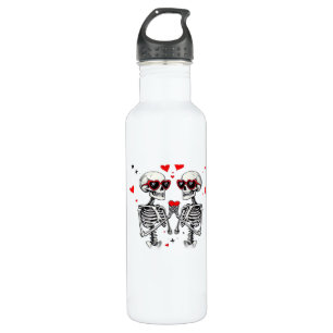 Bouteille D'eau Mains Coeur Squelette Pour Trending