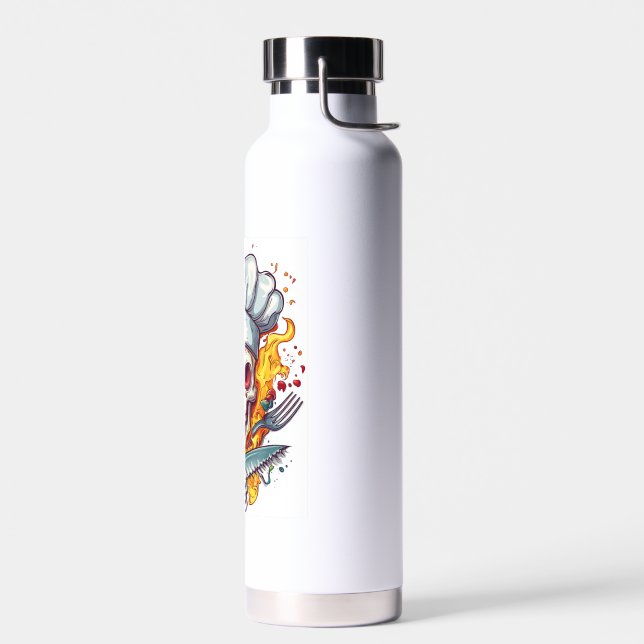 Bouteille D'eau Maître de cuisine Crâne de chef (Gauche)