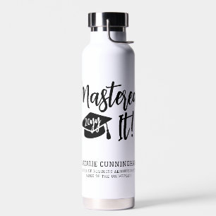 Bouteille D'eau Maîtrise personnalisée Diplôme La maîtrise