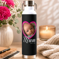Maman a établi un script cœur rose photo noir