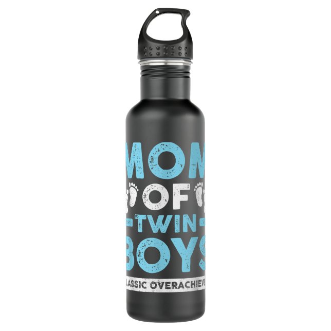 Bouteille D'eau Maman De Jumeaux Garçons Classique Overachiever Tw (Devant)
