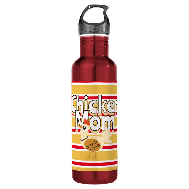Bouteille D'eau Maman de poulet drôle (Devant)