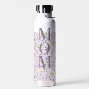 Bouteille D'eau Maman Pilates Yoga fleurs violettes claires