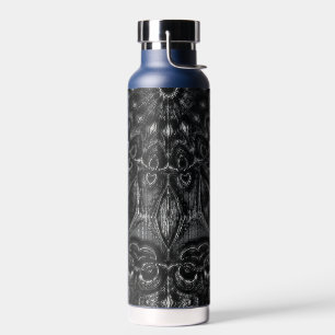 Bouteille d'eau Mandala au charbon de bois