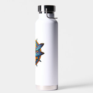 Bouteille D'eau Mandala Dragonfly Lumineux Géométrie Sacrée Spirit