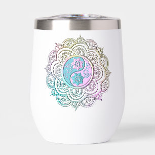 Bouteille d'eau Mandala pastel