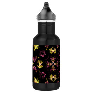 Bouteille D'eau Mandala rose et jaune éblouissant