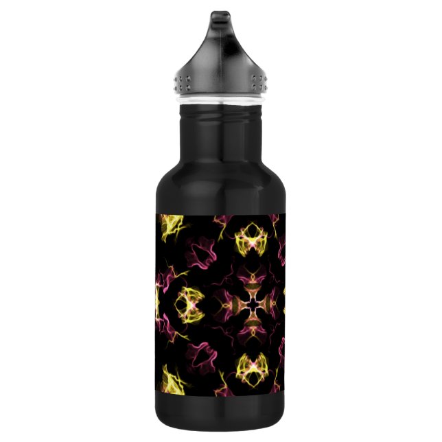 Bouteille D'eau Mandala rose et jaune éblouissant (Droite)