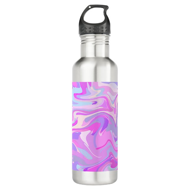 Bouteille D'eau Marbré rose violet Turquoise (Devant)