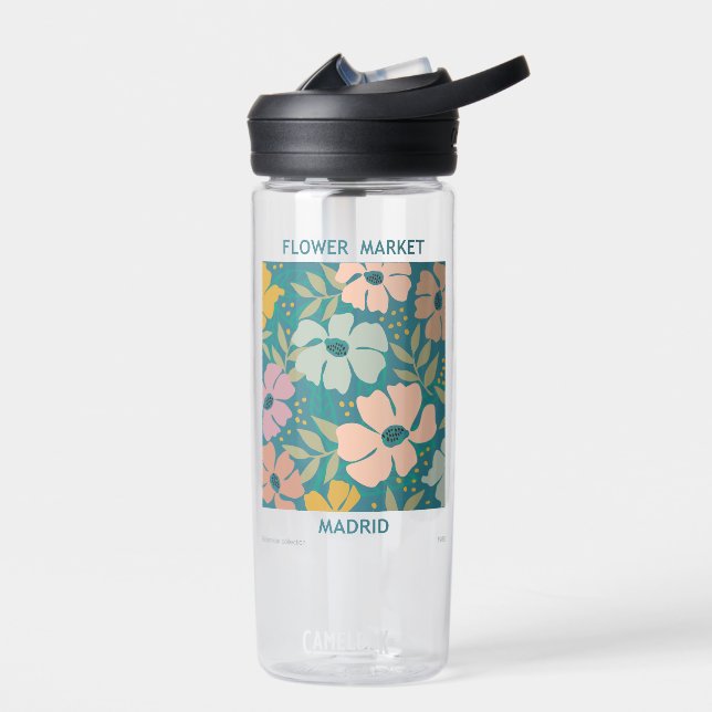 Bouteille D'eau Marché aux fleurs Madrid Imprimer (Gauche)