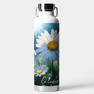 Bouteille D'eau Marguerites avec gouttes à mâcher Personnalisées