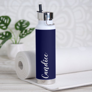 Bouteille D'eau Mariage de la marine bleu personnalisé Bridesmaid