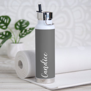 Bouteille D'eau Mariage personnalisé Dark Grey Bridesmaid