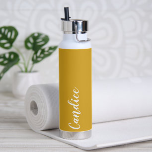 Bouteille D'eau Mariage Personnalisé Jaune Doré Bridesmaid