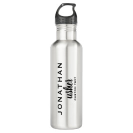 Bouteille D'eau Mariage personnalisé Usher Favoriser Monogramme mo