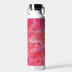 Bouteille D'eau Mariage romantique couleur chaude