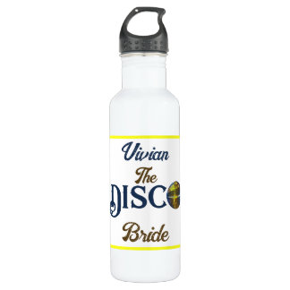 Bouteille D'eau Mariée Disco Rétro Personnalisée Enterrement de Vi
