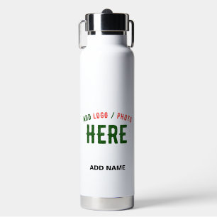 BOUTEILLE D'EAU MARQUE BLANCHE MODERNE ET PERSONNALISABLE VÉRIFIÉE