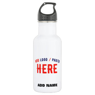 BOUTEILLE D'EAU MARQUE BLANCHE MODERNE ET PERSONNALISABLE VÉRIFIÉE