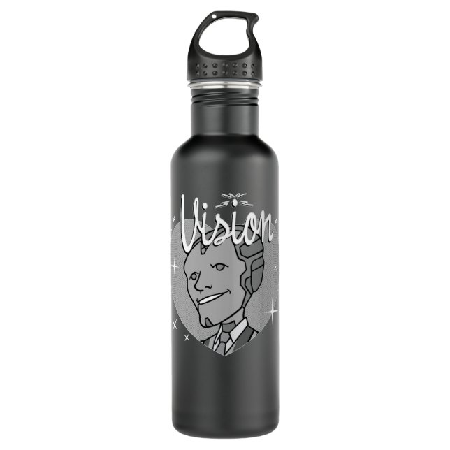 Bouteille D'eau Marvel WandaVision Heart Retro 60s Sweatshi (Devant)