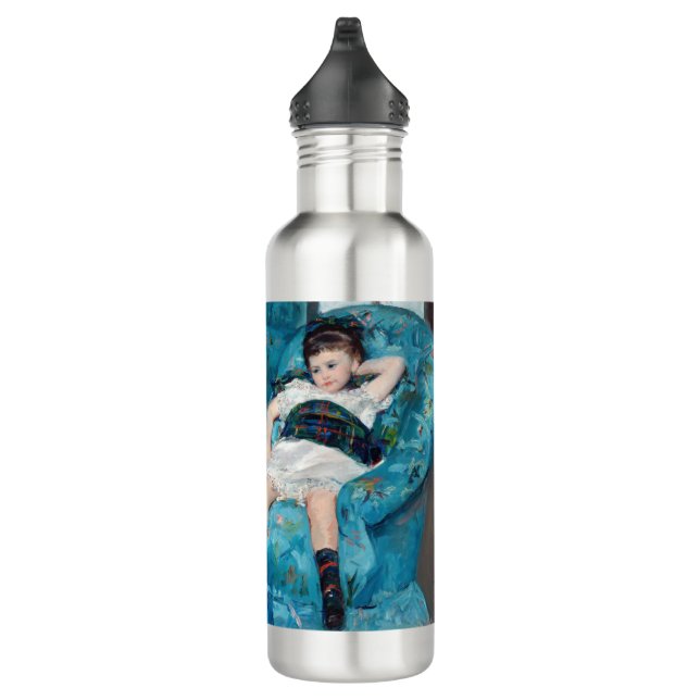 Bouteille D'eau Mary Cassatt - Petite fille dans un fauteuil bleu (Droite)
