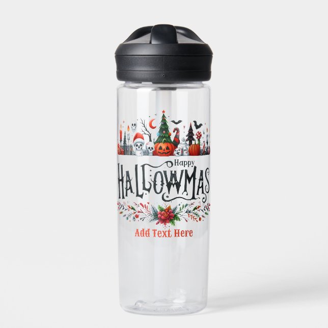 Bouteille D'eau Mashup de Noël d'Halloween (Extérieur)