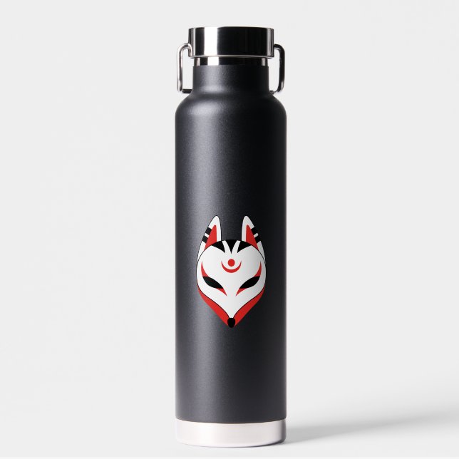 Bouteille D'eau Masque japonais Kitsune Fox (Avant)
