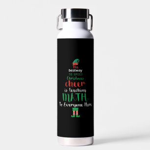 Bouteille D'eau Math Enseignant Christmas Elf Cadeau design
