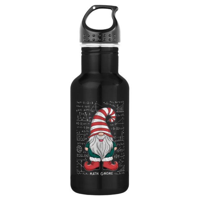 Bouteille D'eau Math Gnome Groupe de jumelage de famille Noël (Devant)