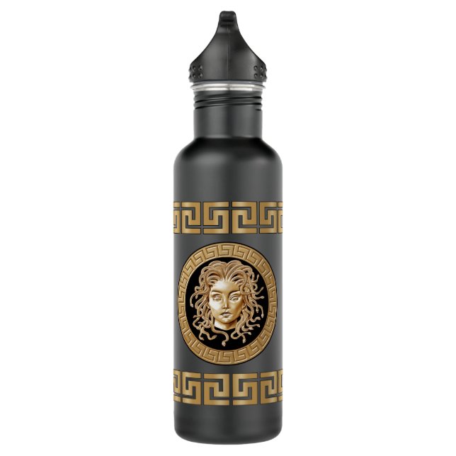Bouteille D'eau Médaillon d'or Medusa (Droite)