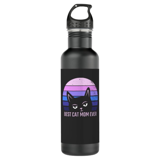 Bouteille D'eau Meilleur Cat Maman jamais (Devant)
