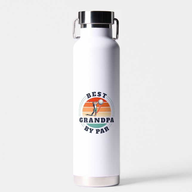 Bouteille D'eau Meilleur Grand-Père Par Par Fête des pères Retro D (Avant)