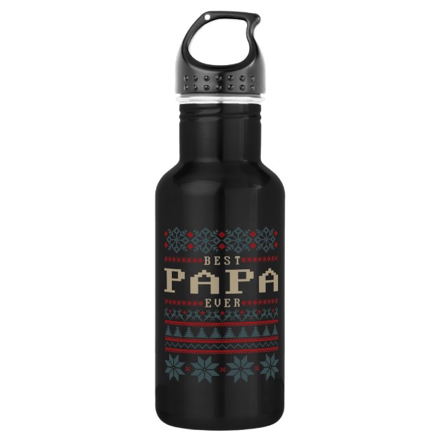 Bouteille D'eau Meilleur Papa jamais (Devant)