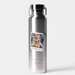 Bouteille D'eau Meilleur papa Jamais Enfants Photo Custom