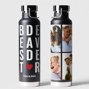 Bouteille D'eau Meilleur papa Jour Typographie Noms Personnalisés