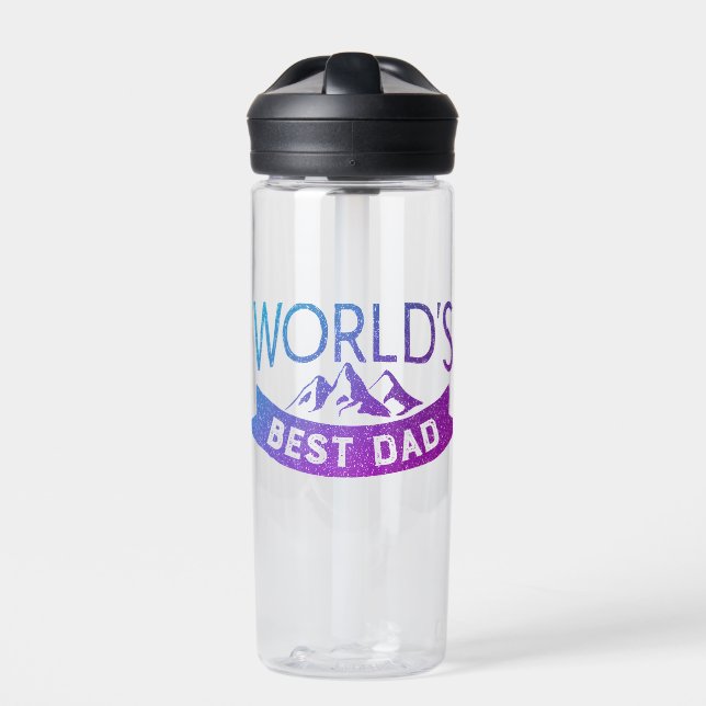 Bouteille D'eau Meilleure Fête des pères papa du monde (Extérieur)