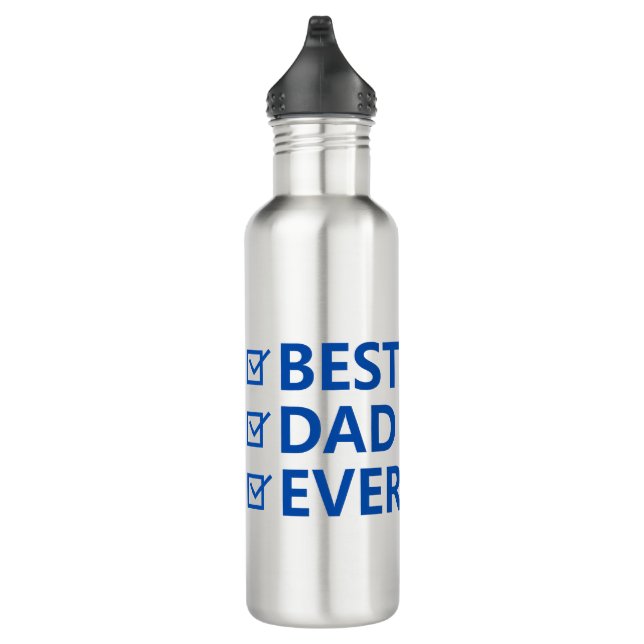 Bouteille D'eau Meilleure Fête des pères papa jamais (Droite)