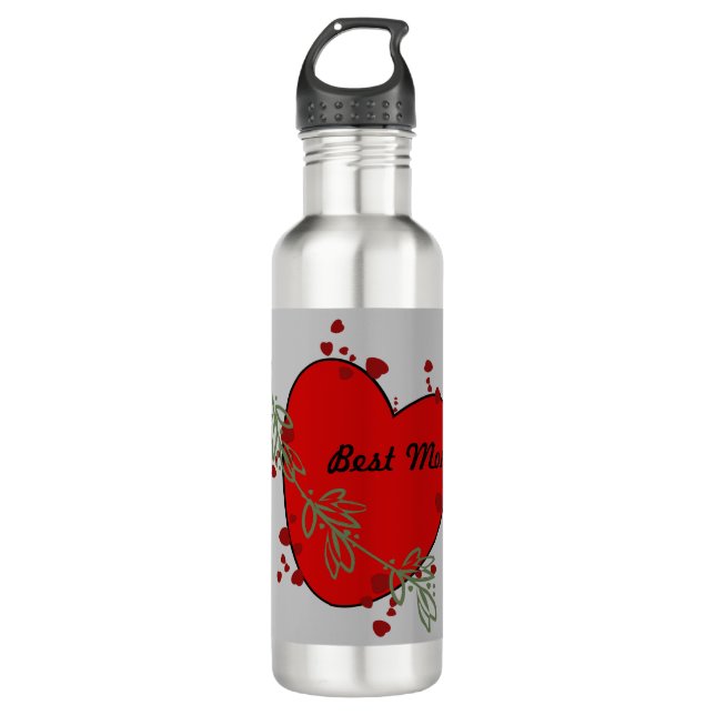 Bouteille d'eau "Meilleure maman" (Devant)