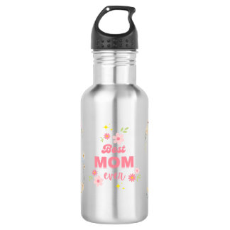 Bouteille D'eau 🌸 Meilleure maman Toujours Floral & pastels