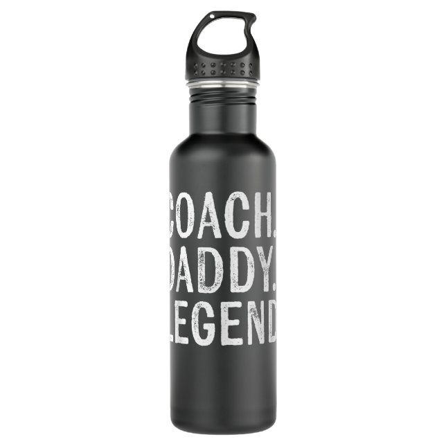 Bouteille D'eau Mens Coaching Cadeaux Coach Papa Légende Da du Pèr (Devant)