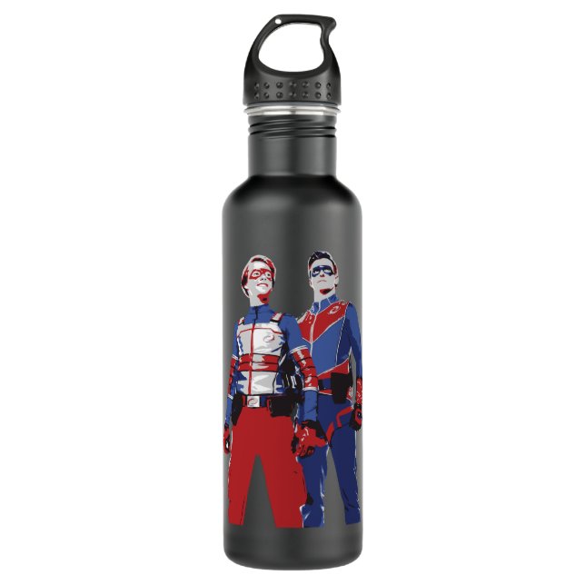 Bouteille D'eau Mens My Favorite Captain Man And Kid Danger Linear (Devant)
