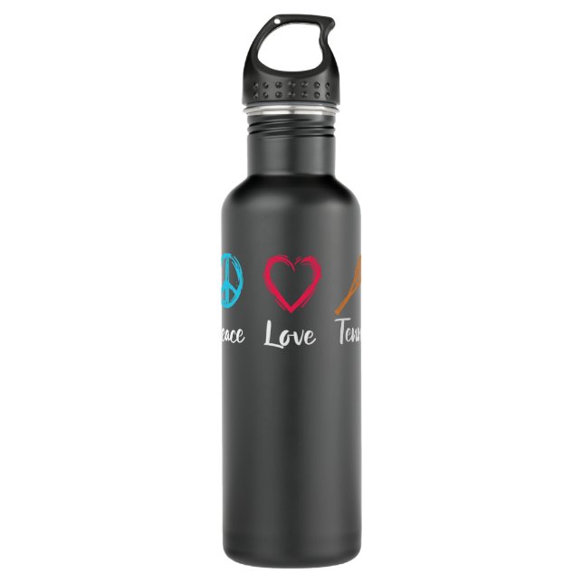 Bouteille D'eau Mens Peace Love Tennis (Devant)