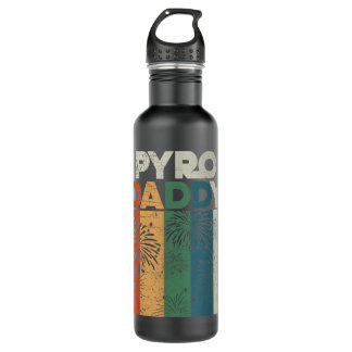Bouteille D'eau Mens Retro Pyro Daddy Pyrotechnicien Père Firewo