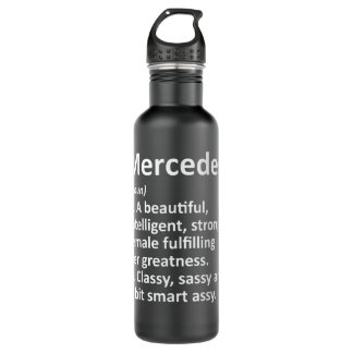 Bouteille D'eau MERCEDES Definition Personalized Name Funny Christ