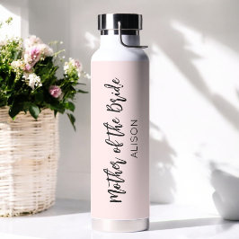 Bouteille D'eau Mère de la Mariée Rose Blush Mariage 