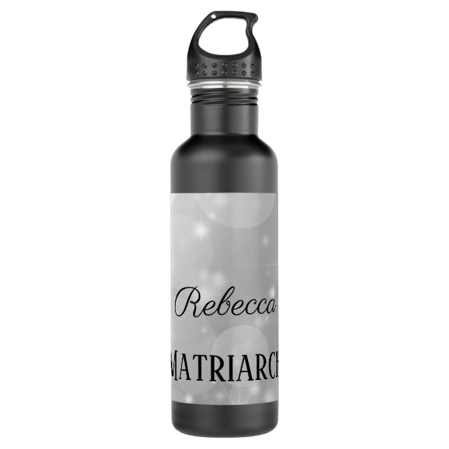 Bouteille D'eau Mère matriarche en argent personnalisé (Devant)