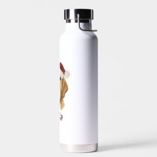 Bouteille D'eau Merry Christmas Golden Retriking chien