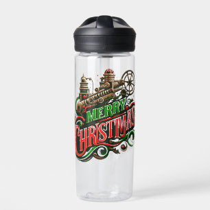 Bouteille D'eau Merry Christmas steampunk